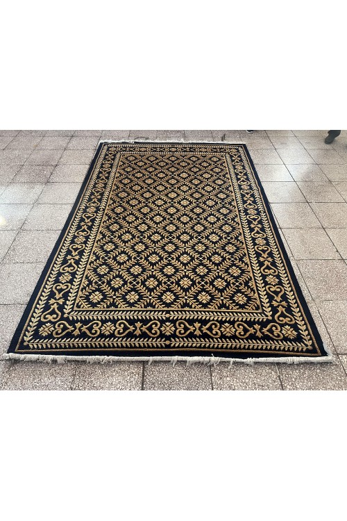 Китайский шерстяной ковер 0054002 Черный-золотой